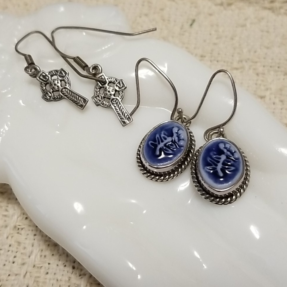Silver earrings